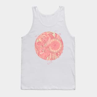 LPink Skull and Dreamcatcher Circle Tank Top